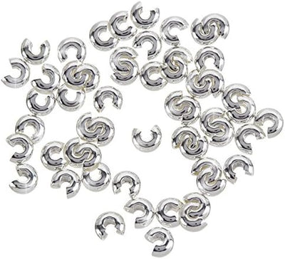 Silver Plated Crimps Covers - Bluestreak Crystals