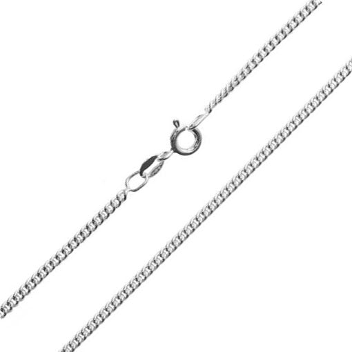 Silver Plated Finished Curb Chain - Bluestreak Crystals