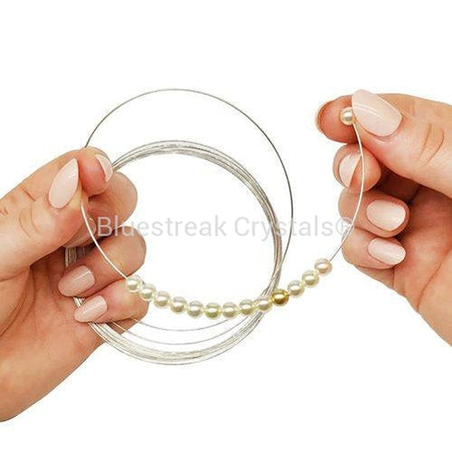Silver Plated Memory Wire for Necklaces-Threads-Bluestreak Crystals