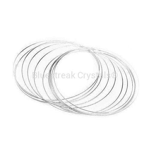 Silver Plated Memory Wire for Necklaces-Threads-Bluestreak Crystals