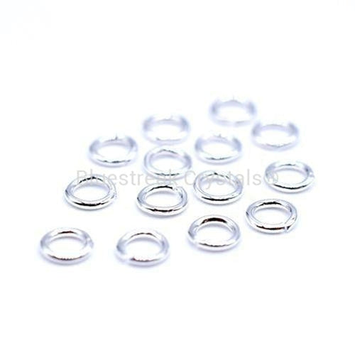 Silver Plated Open Round Jump Rings-Findings For Jewellery-4mm-Pack of 100-Bluestreak Crystals
