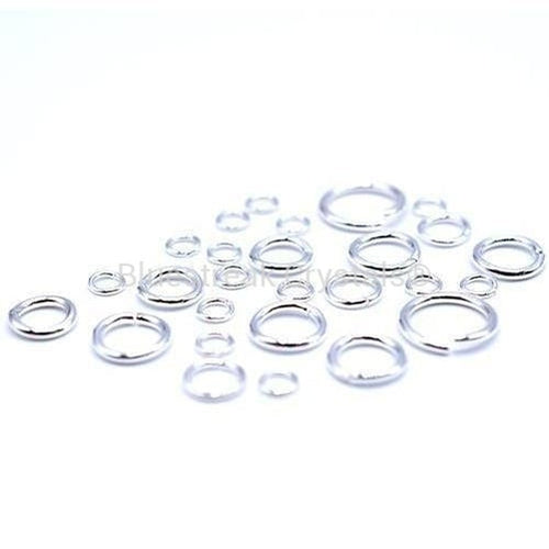 Silver Plated Open Round Jump Rings-Findings For Jewellery-Bluestreak Crystals