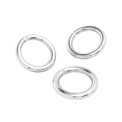 Silver Plated Open Round Jump Rings - Bluestreak Crystals