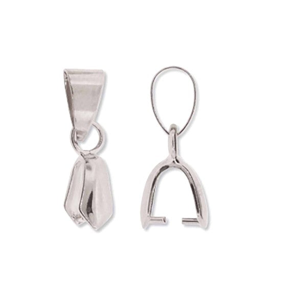 Wholesale 20-50P Silver Plated Findings Bail Connector Bale Pinch Clasp Pendants