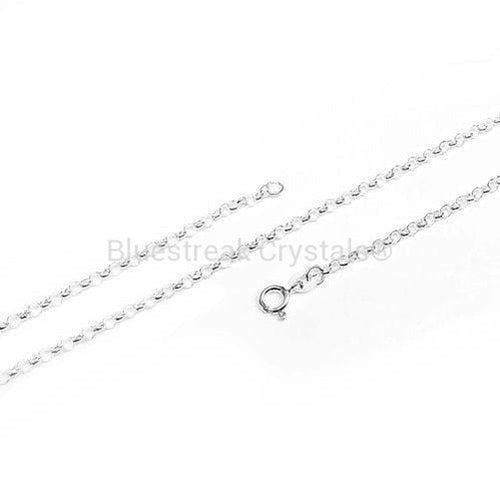 Sterling Silver (925) Belcher Chains-Findings For Jewellery-16 inch - Pack of 1-Bluestreak Crystals