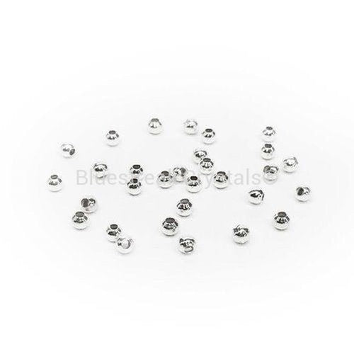 Sterling Silver (925) Crimp Beads-Findings For Jewellery-2mm - Pack of 10-Bluestreak Crystals