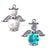 Sterling Silver (925) Double Wing Charms-Findings For Jewellery-18mm - Pack of 1-Bluestreak Crystals