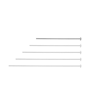 Sterling Silver (925) Flat End Headpins - Bluestreak Crystals