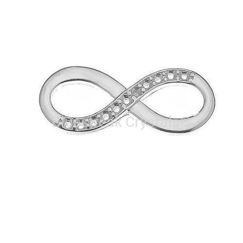 Sterling Silver (925) Infinity Setting for PP4 Chatons-Findings For Jewellery-19mm - Pack of 1-Bluestreak Crystals