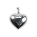 Sterling Silver (925) Puffed Heart Charm - Bluestreak Crystals