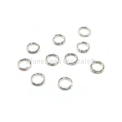 Sterling Silver (925) Split Rings-Findings For Jewellery-4.8mm - Pack of 10-Bluestreak Crystals