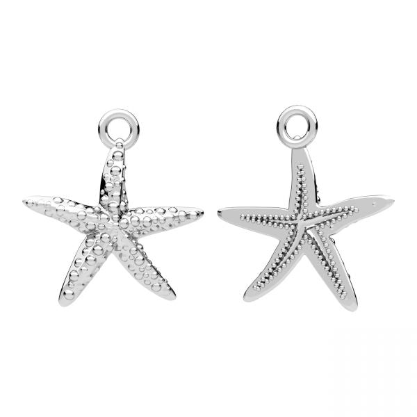 Sterling Silver (925) Starfish Charm - Bluestreak Crystals