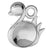 Sterling Silver (925) Swan Pendant Setting For Rivoli Chatons-Findings For Jewellery-11mm - Pack of 1-Bluestreak Crystals