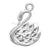 Sterling Silver (925) Swan Pendant Setting for Chatons-Findings For Jewellery-29mm - Pack of 1-Bluestreak Crystals