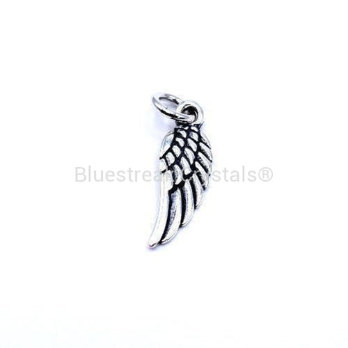 Sterling Silver (925) Wing Charm-Findings For Jewellery-16mm - Pack of 1-Bluestreak Crystals