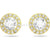 Swarovski Angelic Stud Earrings Round Cut White Gold-Tone Plated-Swarovski Jewellery-Bluestreak Crystals