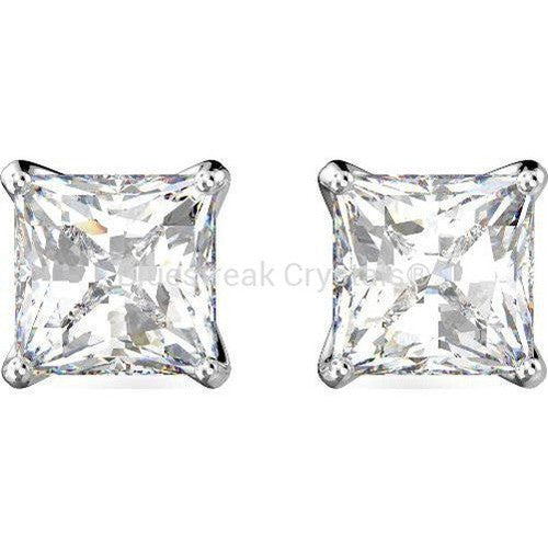Swarovski Attract Stud Earrings Square Cut White Rhodium Plated-Swarovski Jewellery-Bluestreak Crystals