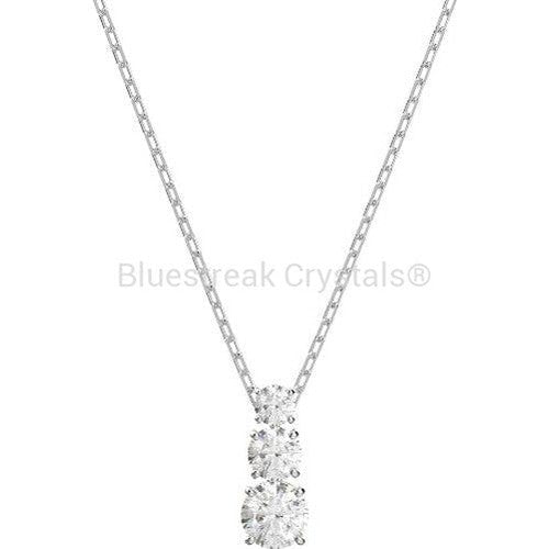 Swarovski Attract Trilogy Pendant Round Cut White Rhodium Plated-Swarovski Jewellery-Bluestreak Crystals