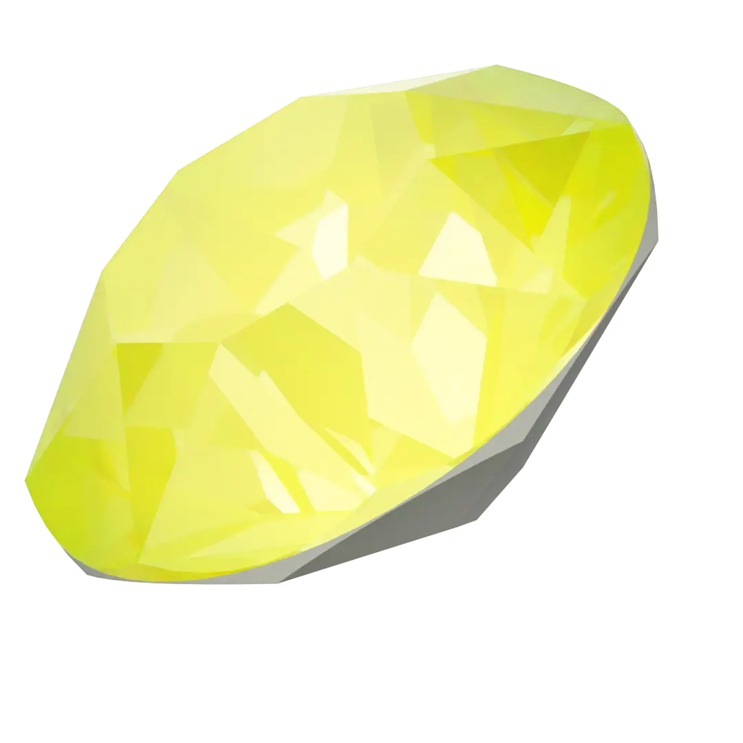 Serinity Chatons Round Stones (1028 & 1088) Crystal Electric Yellow Ignite UNFOILED - Bluestreak Crystals