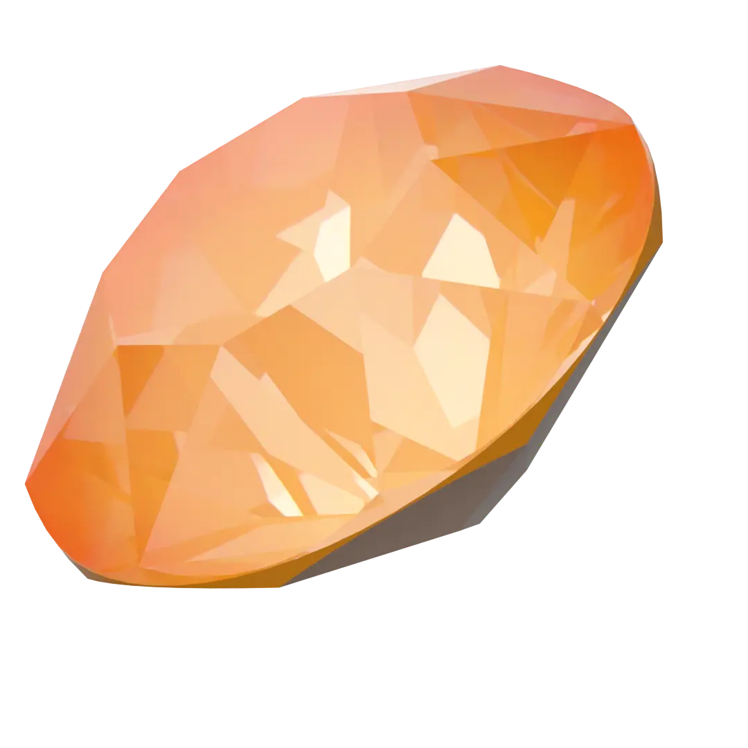 Swarovski Chatons Round Stones (1028 & 1088) Crystal Mango Ignite UNFOILED - Bluestreak Crystals