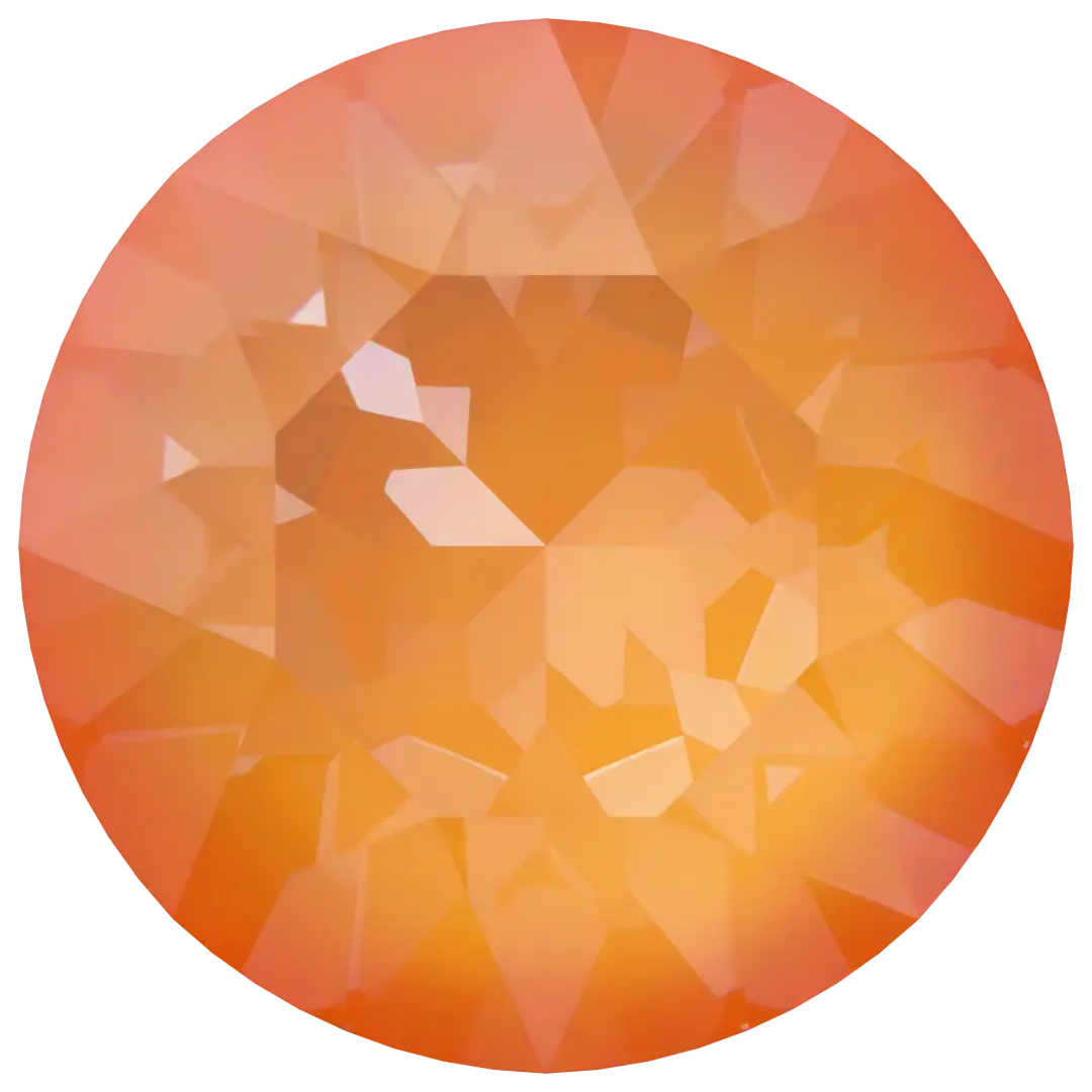 Swarovski Chatons Round Stones (1028 & 1088) Crystal Mango Ignite UNFOILED - Bluestreak Crystals