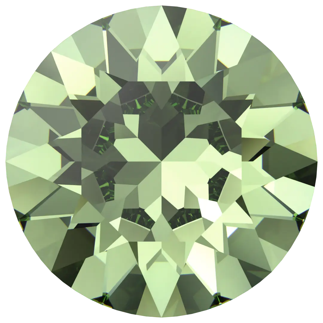 Swarovski Chatons Round Stones (1028 & 1088) Recreated Peridot - Bluestreak Crystals