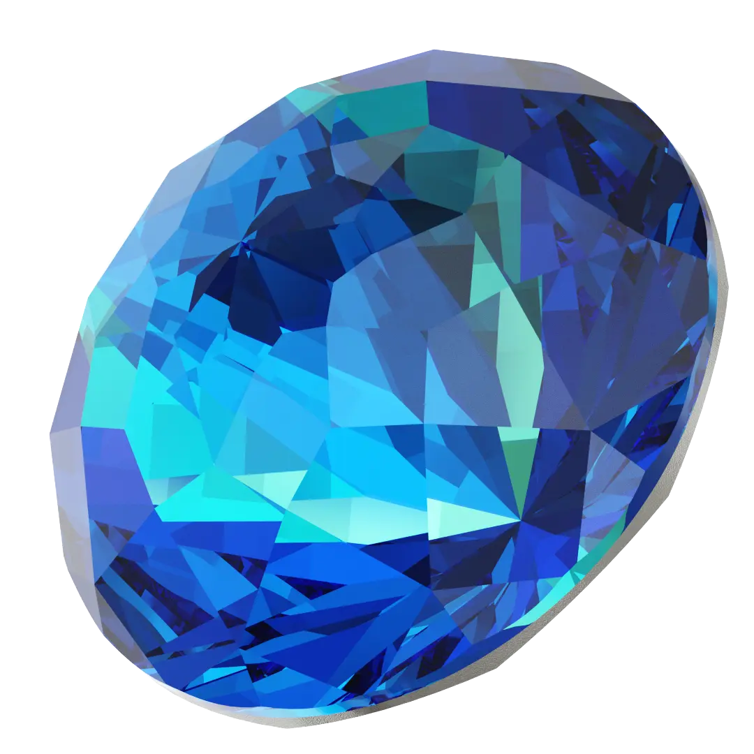 Swarovski Chatons Round Stones Dome (1400) Crystal Bermuda Blue - Bluestreak Crystals