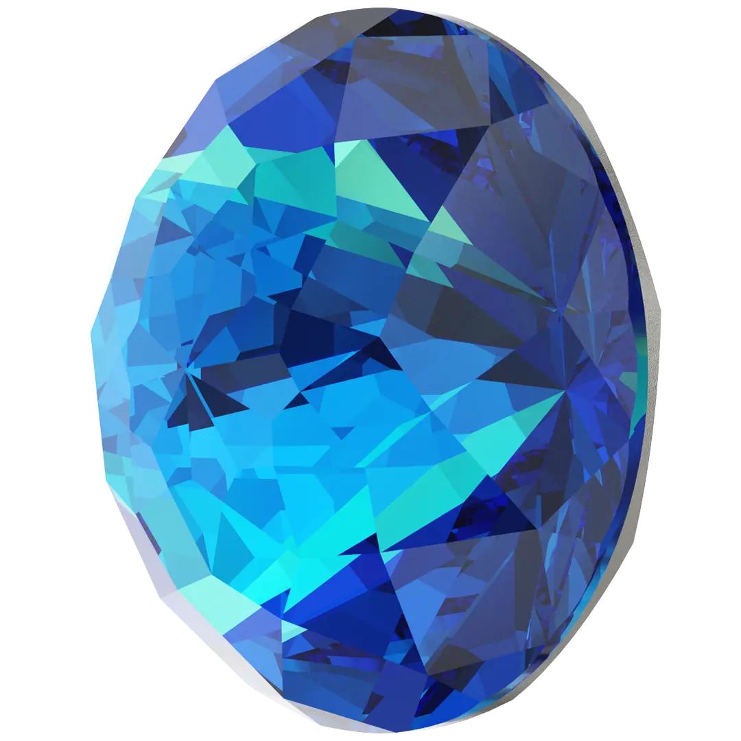Swarovski Chatons Round Stones Dome (1400) Crystal Bermuda Blue - Bluestreak Crystals