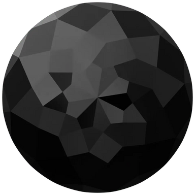 Swarovski Chatons Round Stones Dome (1400) Jet UNFOILED - Bluestreak Crystals