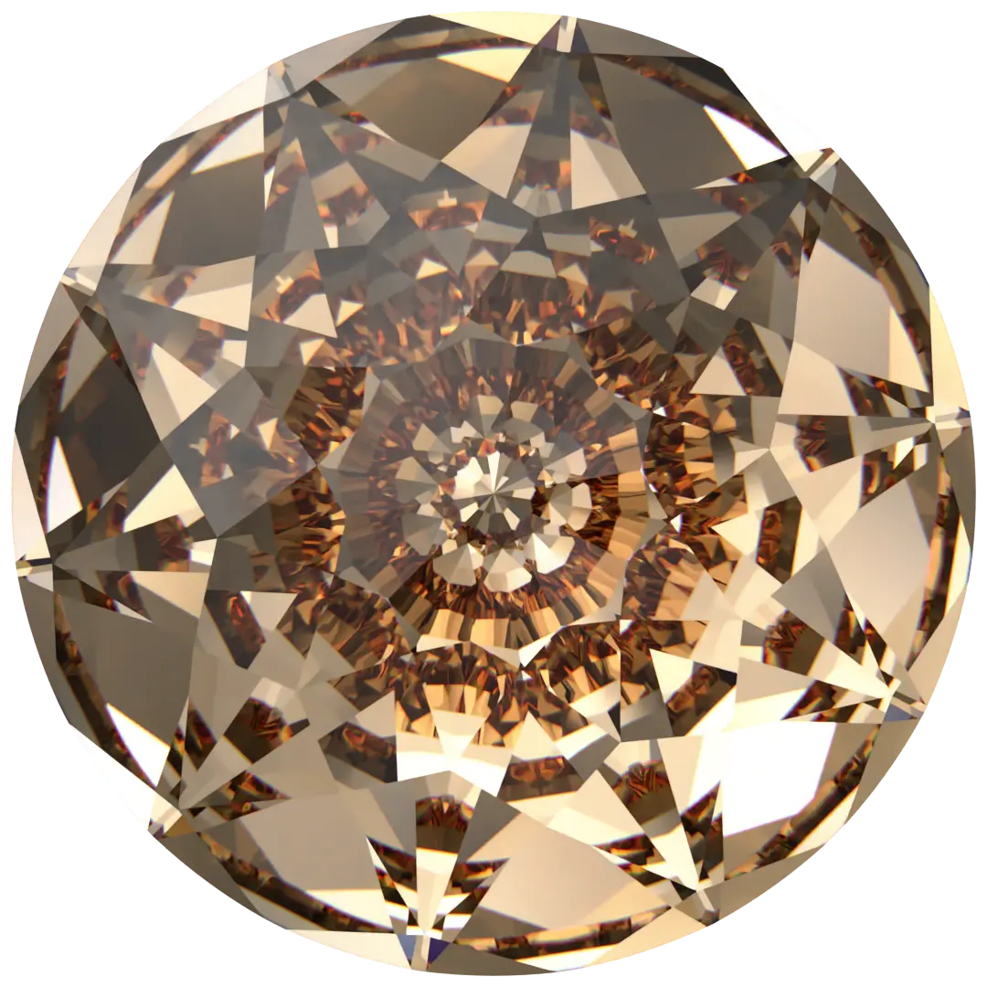 Swarovski Chatons Round Stones Dome (1400) Light Colorado Topaz - Bluestreak Crystals