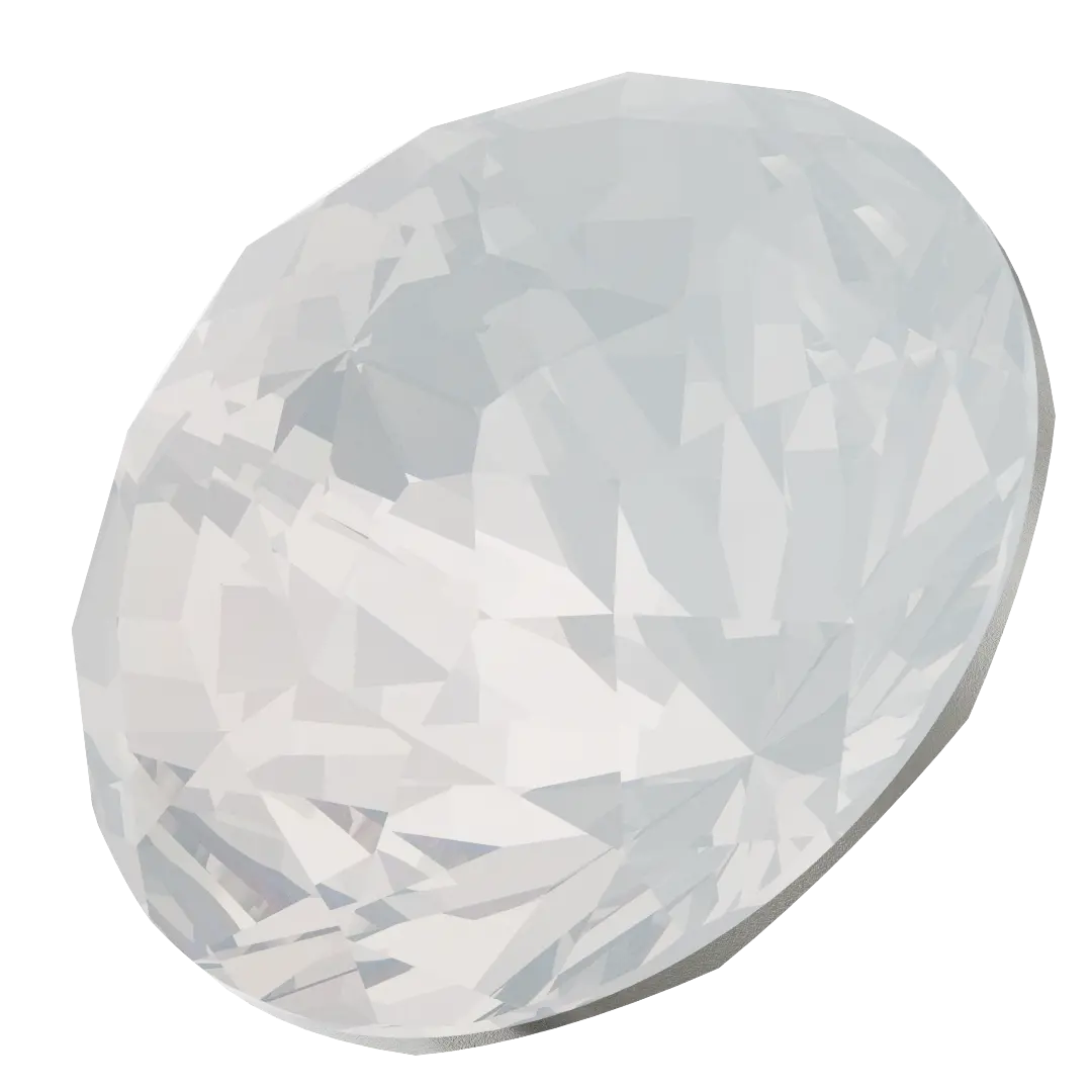 Swarovski Chatons Round Stones Dome (1400) White Opal - Bluestreak Crystals