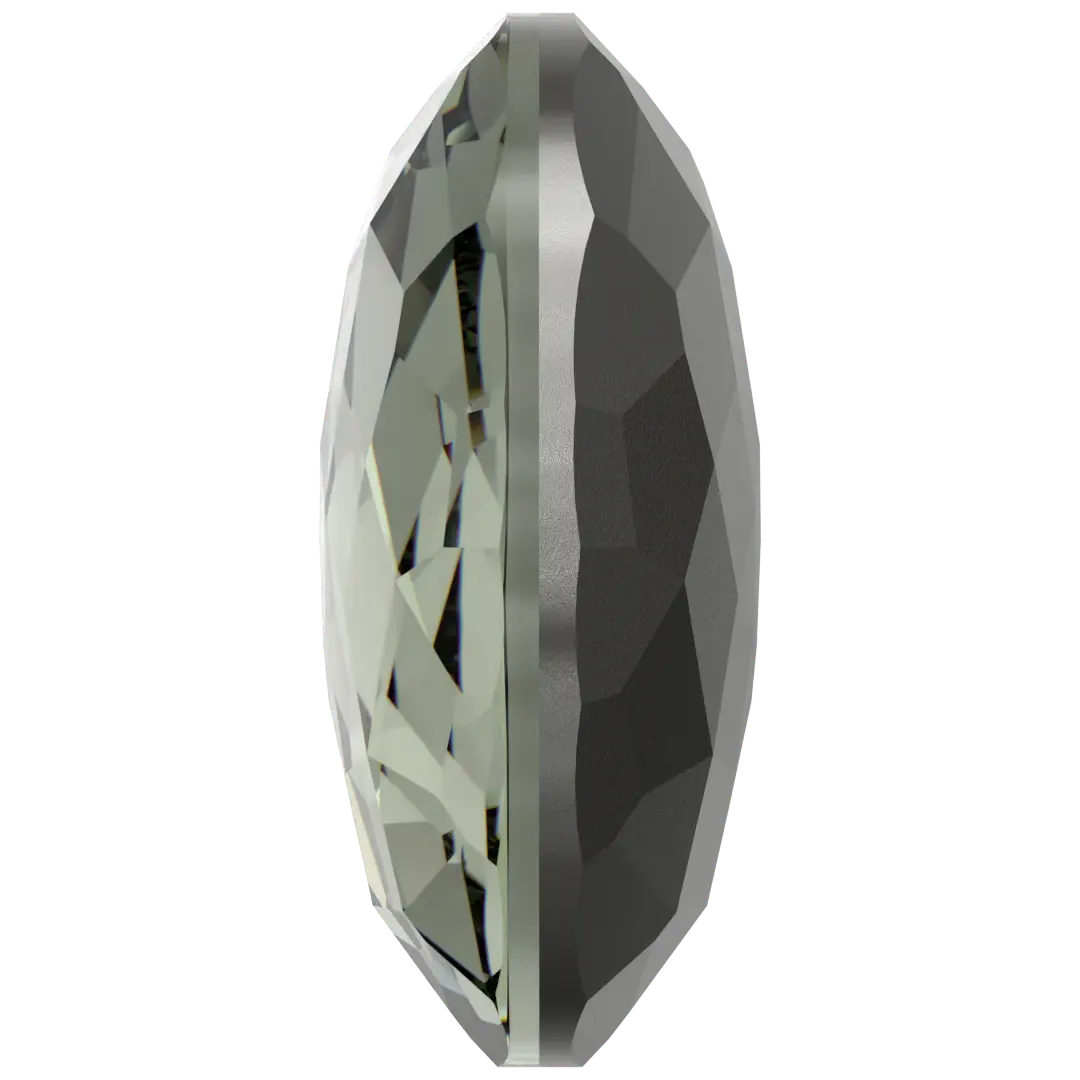 Serinity Chatons Round Stones Thin (1383) Black Diamond - Bluestreak Crystals