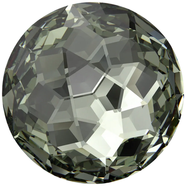 Serinity Chatons Round Stones Thin (1383) Black Diamond - Bluestreak Crystals