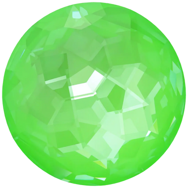 Swarovski Chatons Round Stones Fantasy (1383) Crystal Electric Green Ignite UNFOILED - Bluestreak Crystals