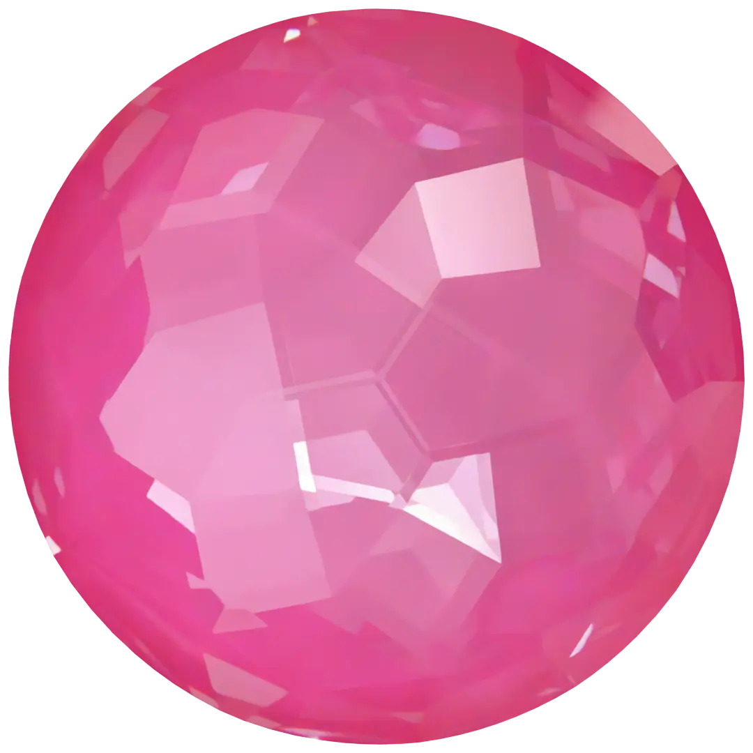 Swarovski Chatons Round Stones Fantasy (1383) Crystal Electric Pink Ignite UNFOILED - Bluestreak Crystals