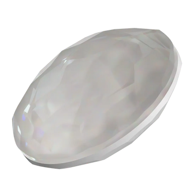 Swarovski Chatons Round Stones Fantasy (1383) Crystal Electric White Ignite UNFOILED - Bluestreak Crystals