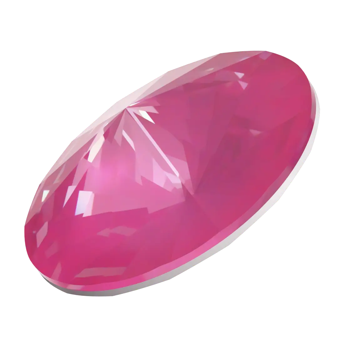 Serinity Chatons Round Stones Rivoli (1122) Crystal Electric Pink Ignite UNFOILED - Bluestreak Crystals