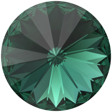 Swarovski Chatons Round Stones Rivoli (1122) Emerald - Bluestreak Crystals