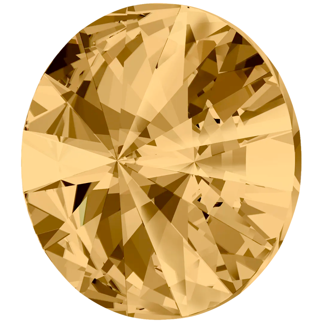 Swarovski Chatons Round Stones Rivoli (1122) Light Colorado Topaz - Bluestreak Crystals