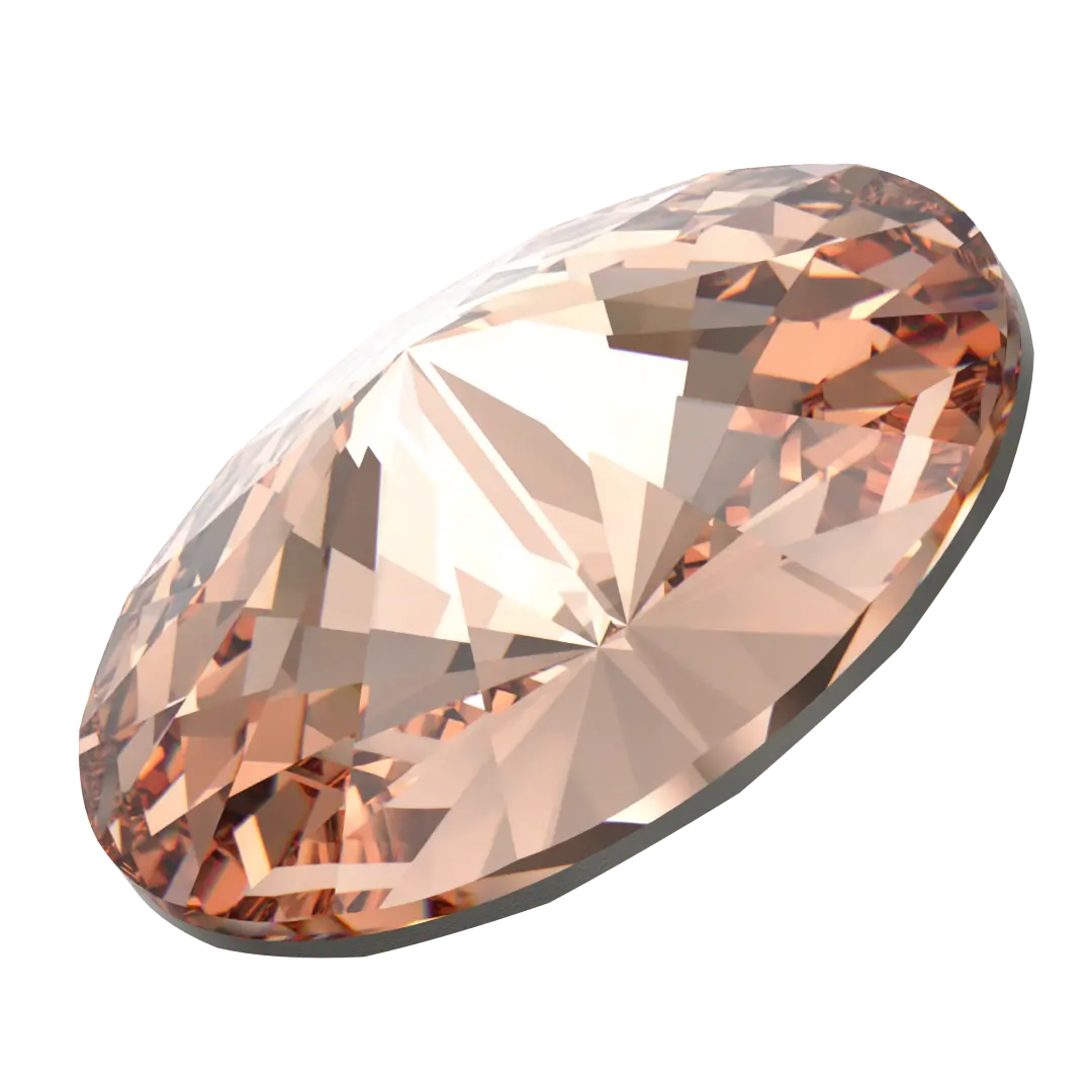 Swarovski Chatons Round Stones Rivoli (1122) Light Peach - Bluestreak Crystals