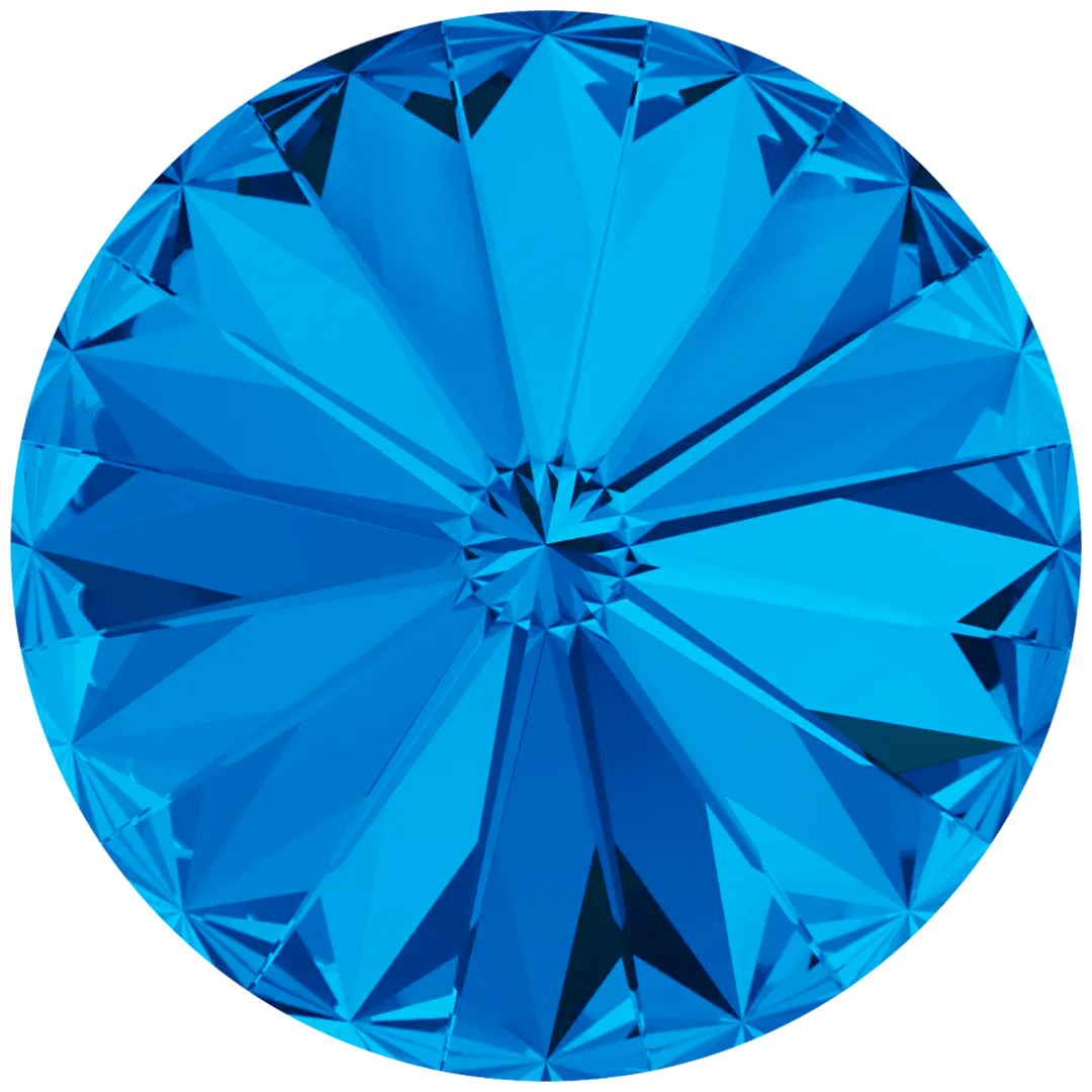 Swarovski Chatons Round Stones Rivoli (1122) Sapphire - Bluestreak Crystals