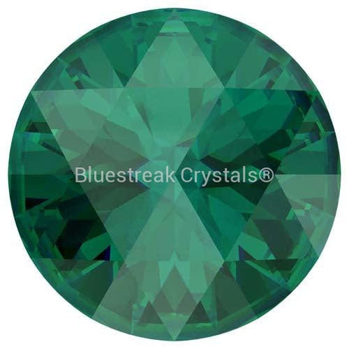 Swarovski Chatons Round Stones Rose Cut (1401) Emerald Ignite UNFOILED-Swarovski Chatons & Round Stones-8mm - Pack of 2-Bluestreak Crystals