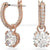 Swarovski Constella Drop Earrings Round Cut White Rose Gold-Tone Plated-Swarovski Jewellery-Bluestreak Crystals