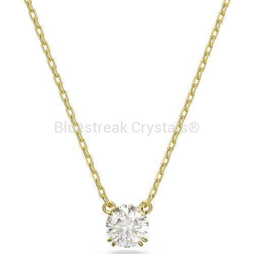 Swarovski Constella Pendant Round Cut White Gold-Tone Plated-Swarovski Jewellery-Bluestreak Crystals