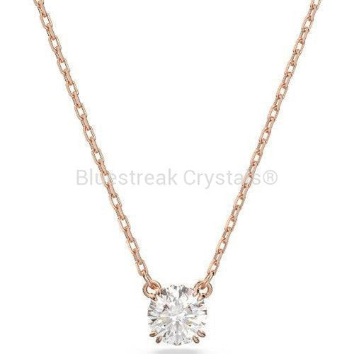 Swarovski Constella Pendant Round Cut White Rose Gold-Tone Plated-Swarovski Jewellery-Bluestreak Crystals