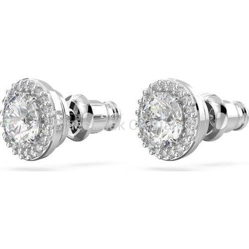 Swarovski Constella Stud Earrings Round Cut Pave White Rhodium Plated-Swarovski Jewellery-Bluestreak Crystals