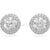 Swarovski Constella Stud Earrings Round Cut Pave White Rhodium Plated-Swarovski Jewellery-Bluestreak Crystals