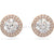 Swarovski Constella Stud Earrings Round Cut Pave White Rose Gold-Tone Plated-Swarovski Jewellery-Bluestreak Crystals