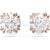 Swarovski Constella Stud Earrings Round Cut White Rose Gold-Tone Plated-Swarovski Jewellery-Bluestreak Crystals
