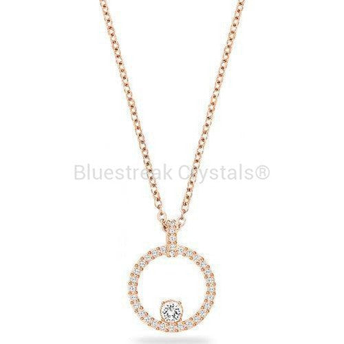 Swarovski Creativity Pendant White Rose Gold-Tone Plated-Swarovski Jewellery-Bluestreak Crystals